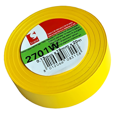 Taśma 2701W 19mm/20m żółta, SCAPA