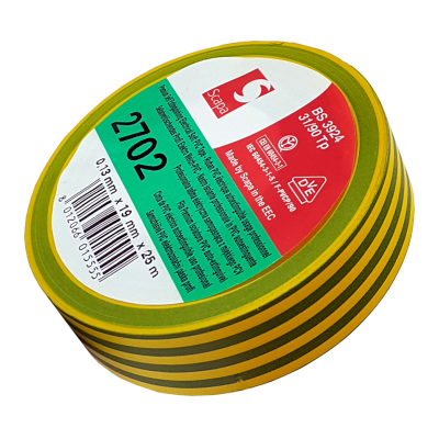 Taśma 2702 19mm/25m żółto-zielona, SCAPA