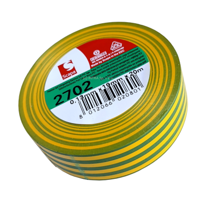 Taśma 2702 19mm/20m żółto-zielona, SCAPA